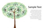 Abstract Tree with Dots and Sample Text